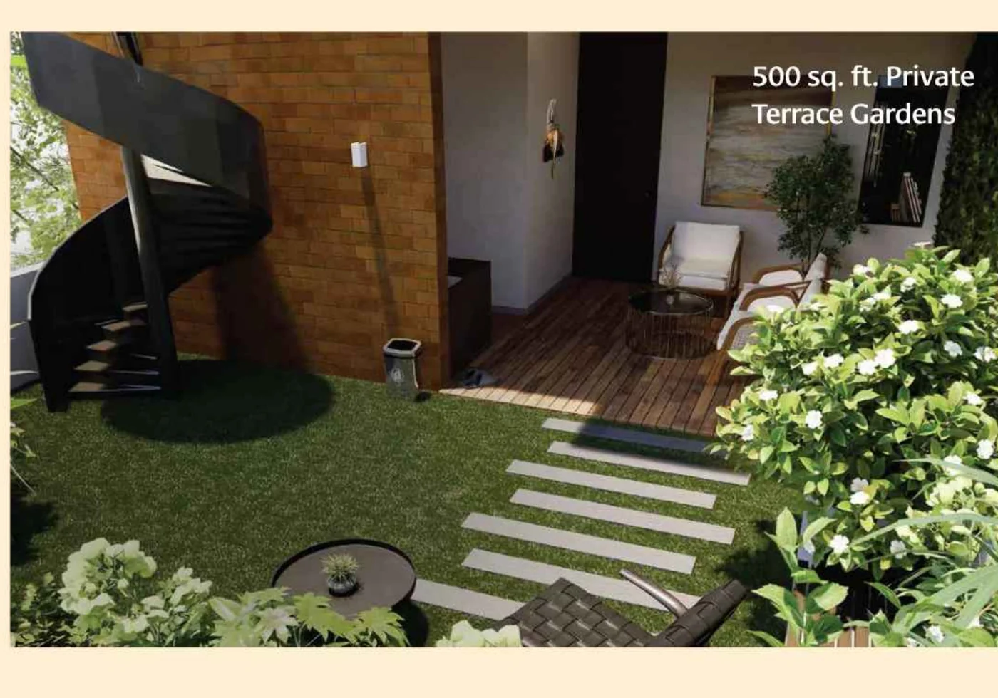 Gravity Smera Gardens private 500 sq.ft. terrace garden on the roof floor